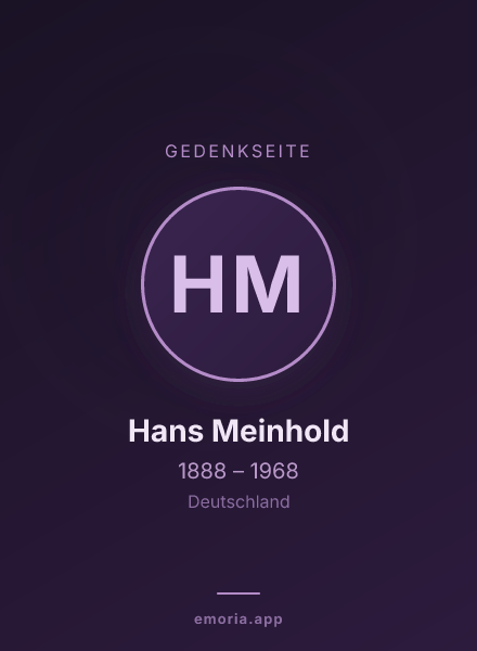 Gedenkportrait von Hans Meinhold