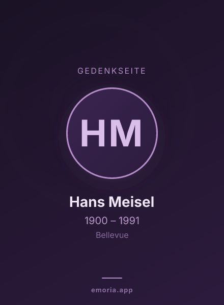 Gedenkportrait von Hans Meisel