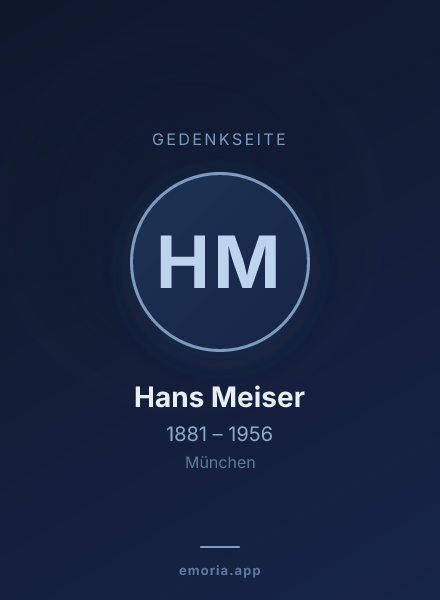 Gedenkportrait von Hans Meiser