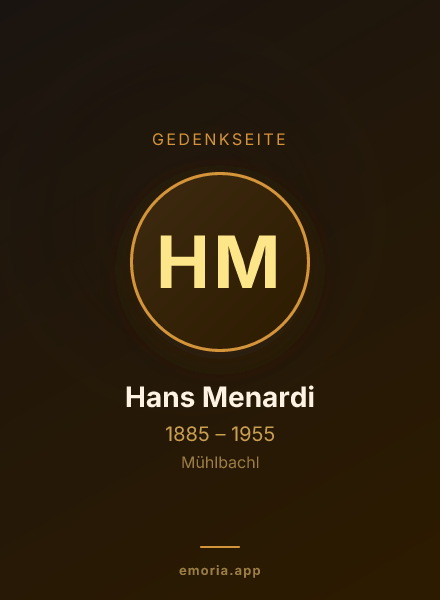Gedenkportrait von Hans Menardi