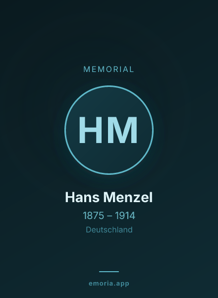 Memorial portrait of Hans Menzel