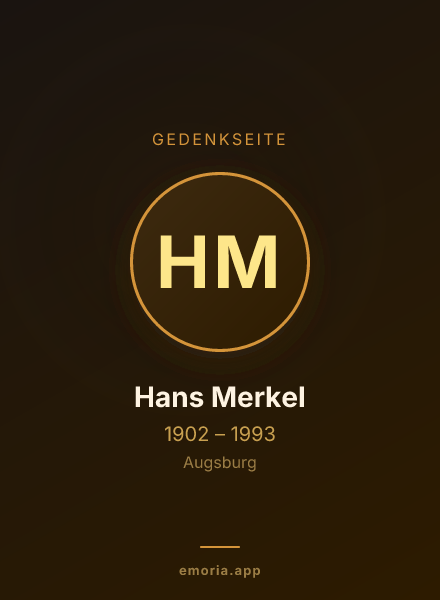 Gedenkportrait von Hans Merkel