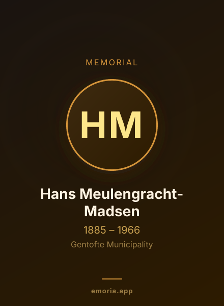 Memorial portrait of Hans Meulengracht-Madsen