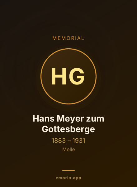 Memorial portrait of Hans Meyer zum Gottesberge