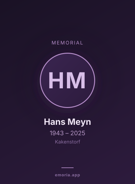 Memorial portrait of Hans Meyn