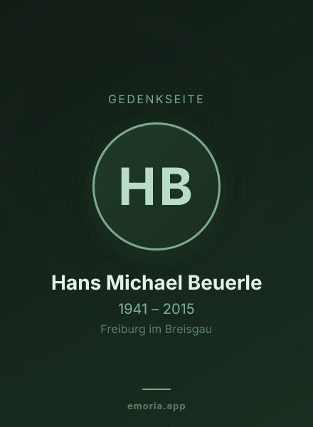 Gedenkportrait von Hans Michael Beuerle