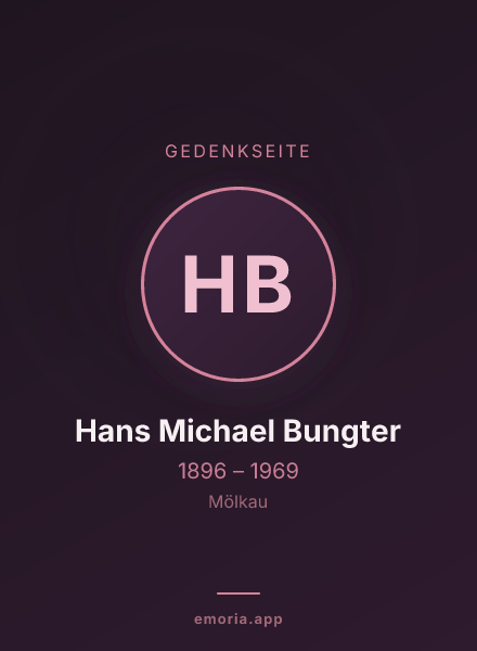 Gedenkportrait von Hans Michael Bungter