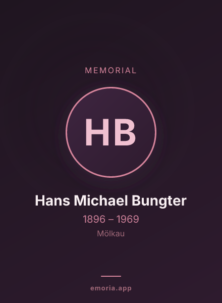 Memorial portrait of Hans Michael Bungter