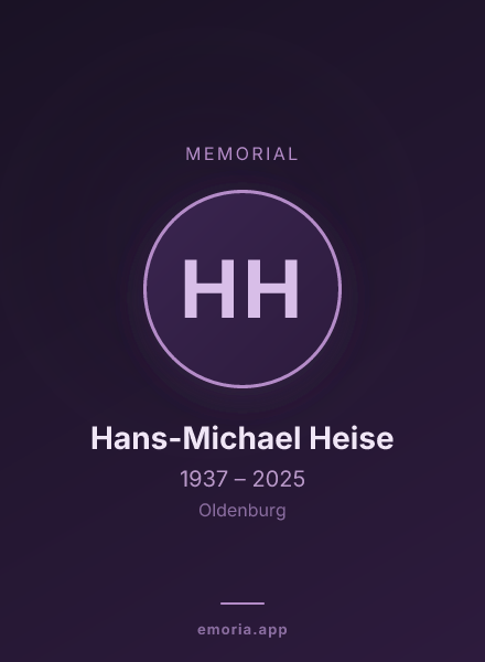 Memorial portrait of Hans-Michael Heise