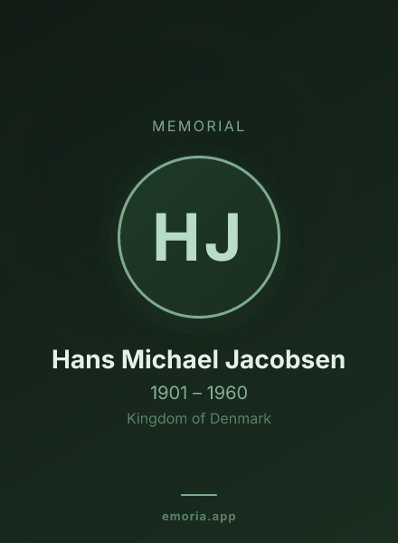 Memorial portrait of Hans Michael Jacobsen