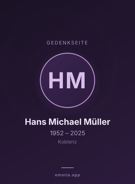 Gedenkportrait von Hans Michael Müller
