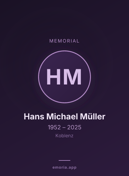 Memorial portrait of Hans Michael Müller