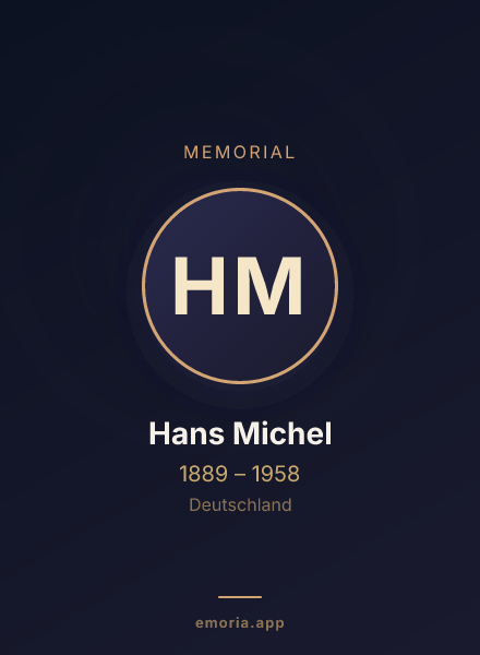 Memorial portrait of Hans Michel