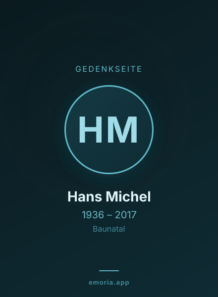 Gedenkportrait von Hans Michel