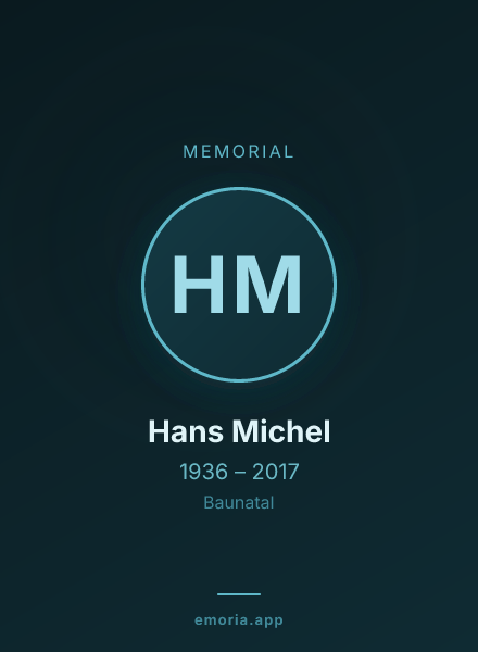 Memorial portrait of Hans Michel