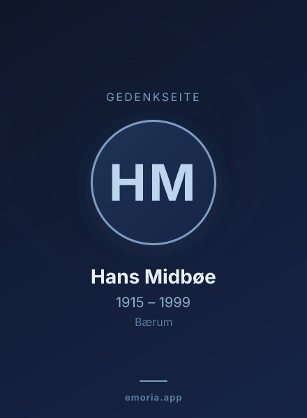 Gedenkportrait von Hans Midbøe
