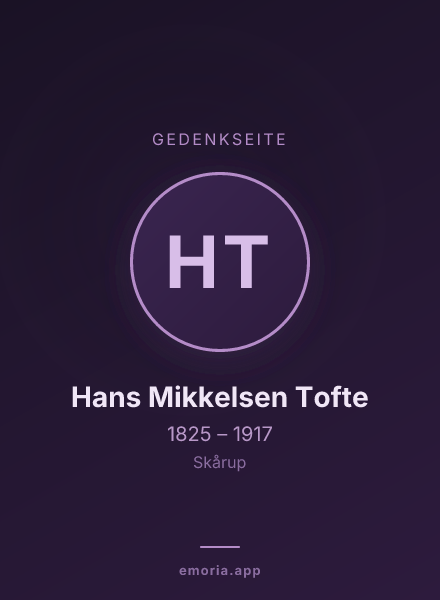Gedenkportrait von Hans Mikkelsen Tofte