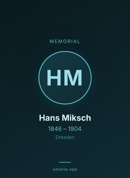 Memorial portrait of Hans Miksch