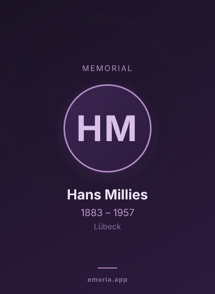 Memorial portrait of Hans Millies