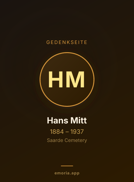 Gedenkportrait von Hans Mitt