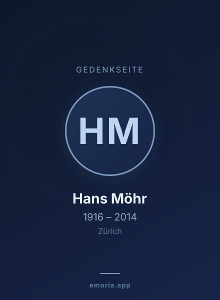 Gedenkportrait von Hans Möhr