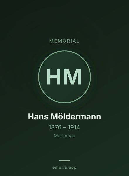 Memorial portrait of Hans Möldermann
