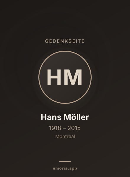 Gedenkportrait von Hans Möller