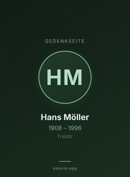 Gedenkportrait von Hans Möller