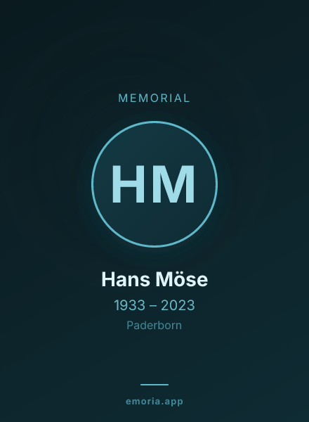 Memorial portrait of Hans Möse