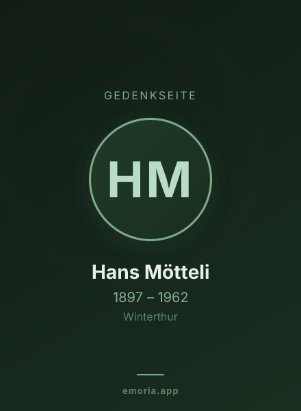 Gedenkportrait von Hans Mötteli