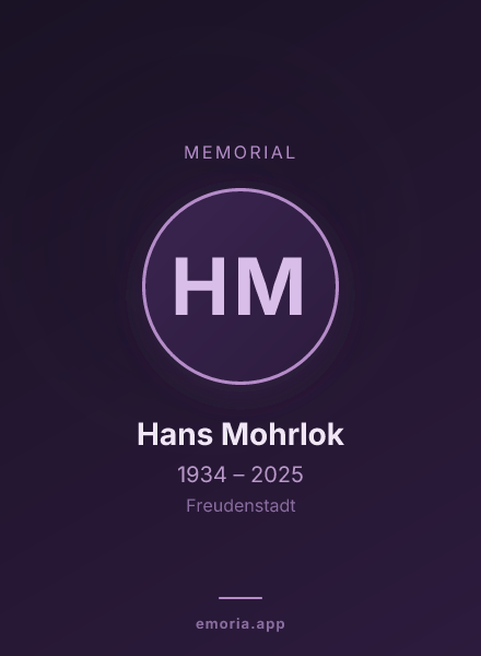 Memorial portrait of Hans Mohrlok
