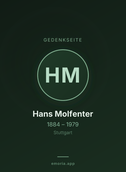 Gedenkportrait von Hans Molfenter