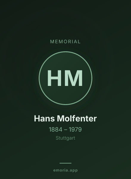 Memorial portrait of Hans Molfenter