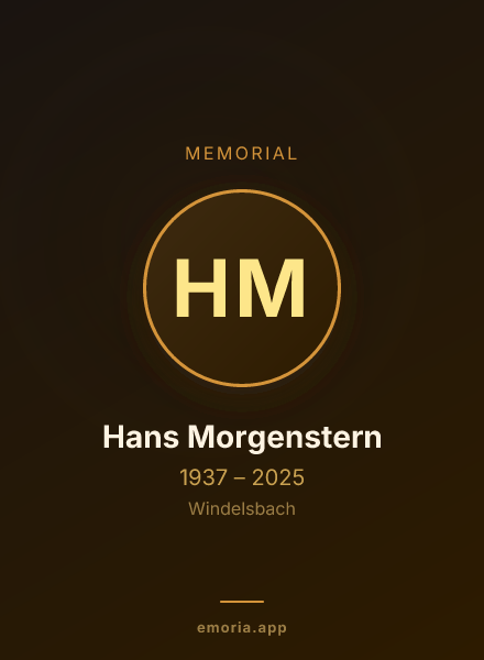 Memorial portrait of Hans Morgenstern