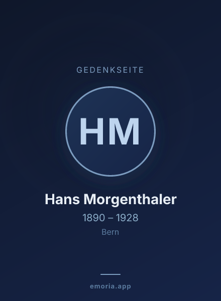 Gedenkportrait von Hans Morgenthaler