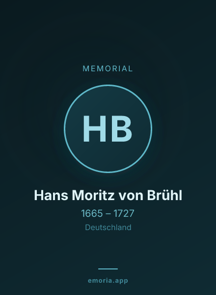 Memorial portrait of Hans Moritz von Brühl