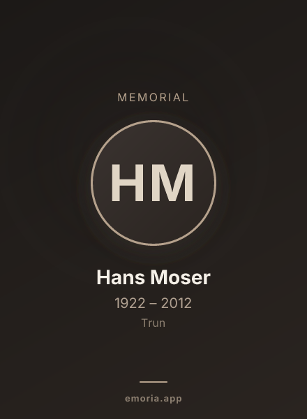 Memorial portrait of Hans Moser