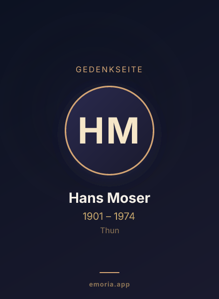 Gedenkportrait von Hans Moser