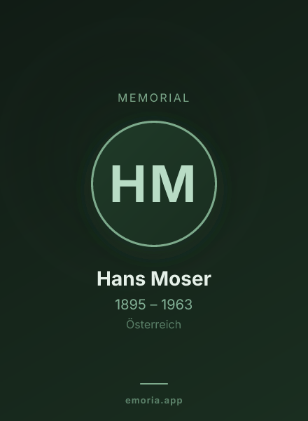 Memorial portrait of Hans Moser