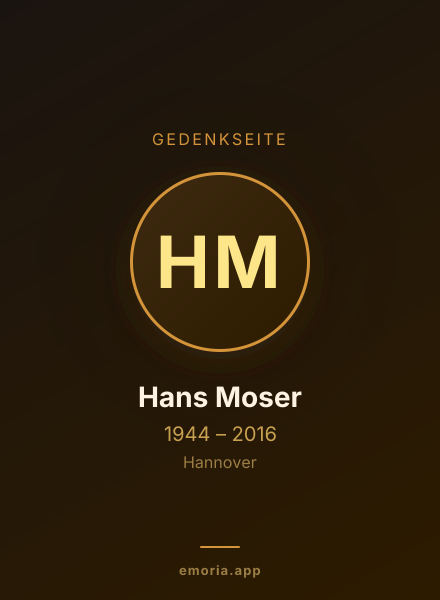Gedenkportrait von Hans Moser