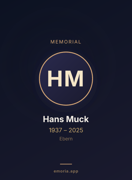 Memorial portrait of Hans Muck