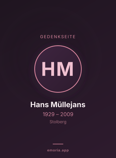 Gedenkportrait von Hans Müllejans