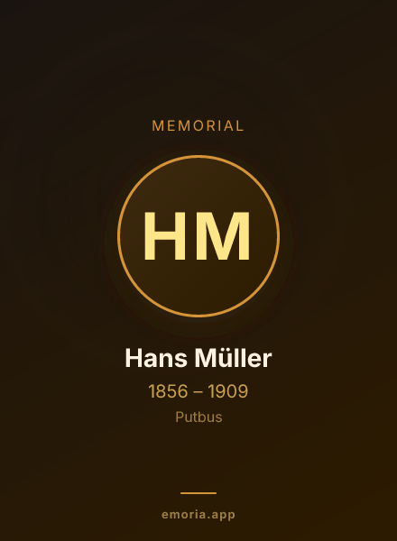 Memorial portrait of Hans Müller