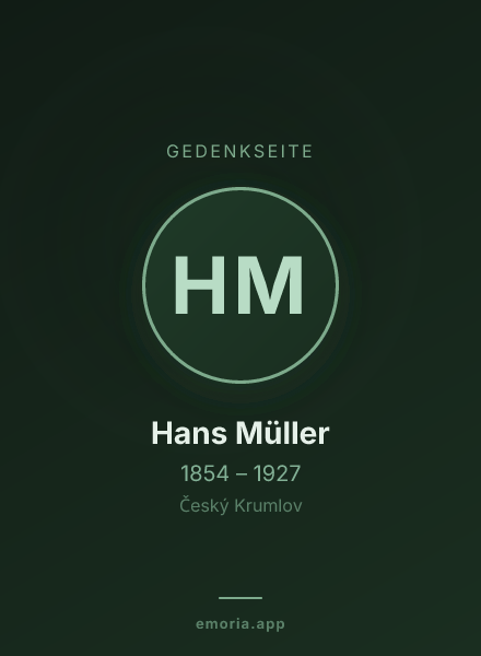 Gedenkportrait von Hans Müller