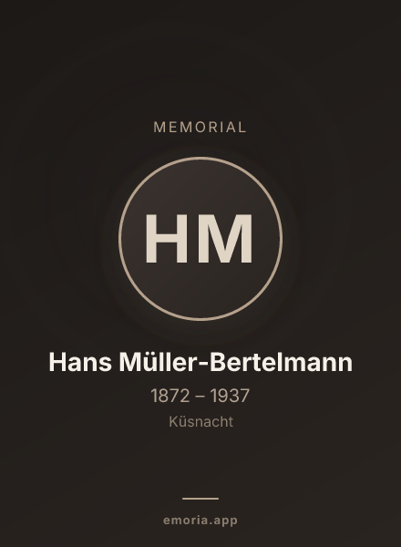 Memorial portrait of Hans Müller-Bertelmann