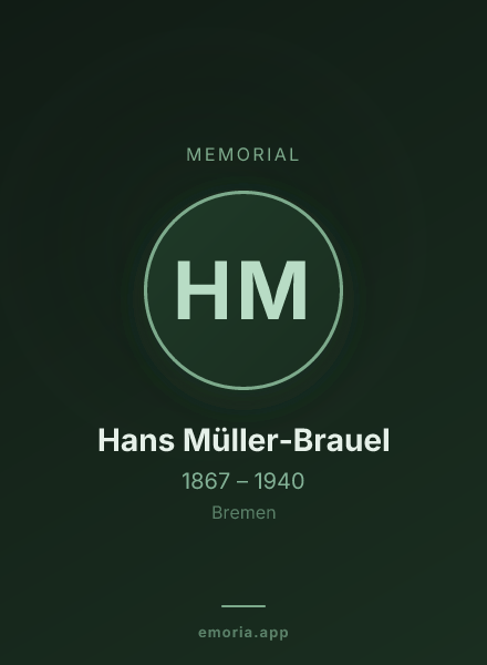 Memorial portrait of Hans Müller-Brauel