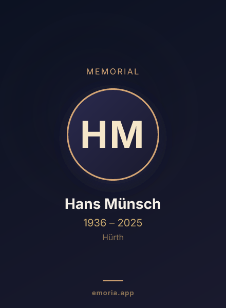Memorial portrait of Hans Münsch