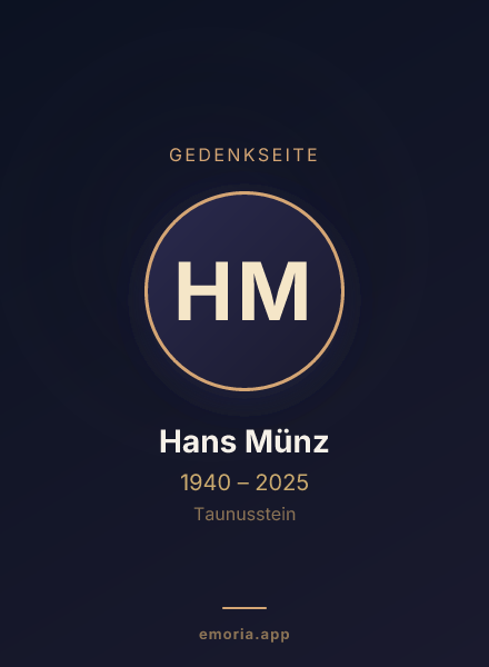 Gedenkportrait von Hans Münz