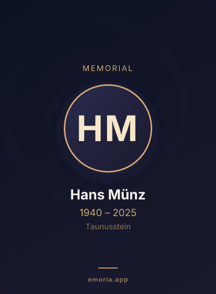 Memorial portrait of Hans Münz