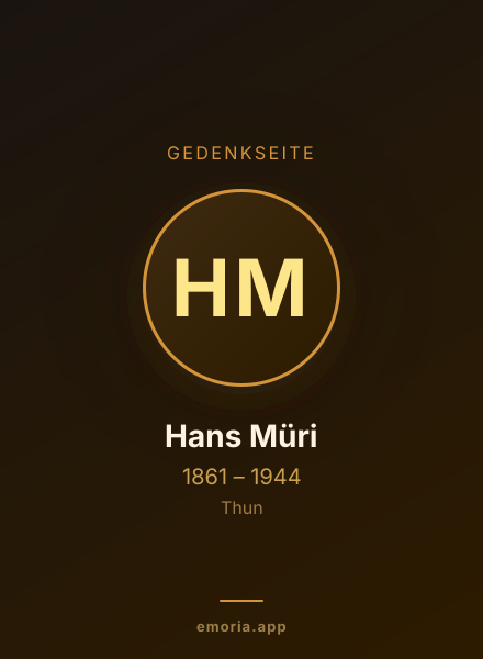 Gedenkportrait von Hans Müri